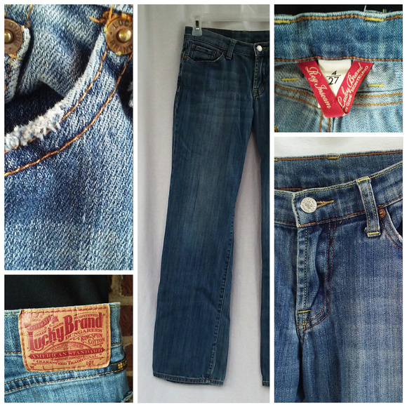 Lucky Brand jeans Size 4/27 Midrise flare Blue - Picture 2 of 8